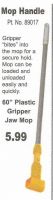 89017  60"PLASTIC GRIPPER JAW MOP